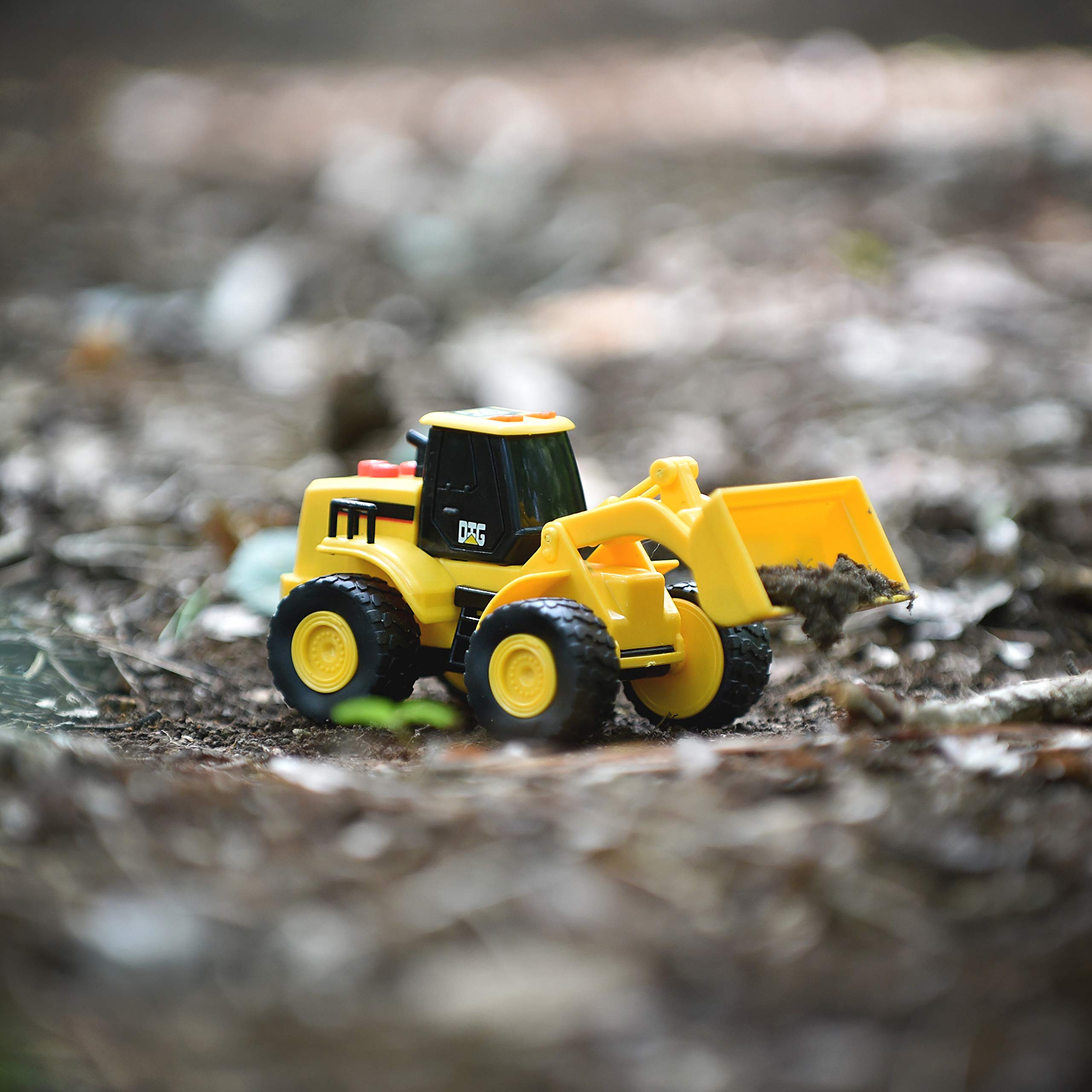 Buy Mini Construction Vehicles 3 Pack Lights and Sounds Pull Back Toy