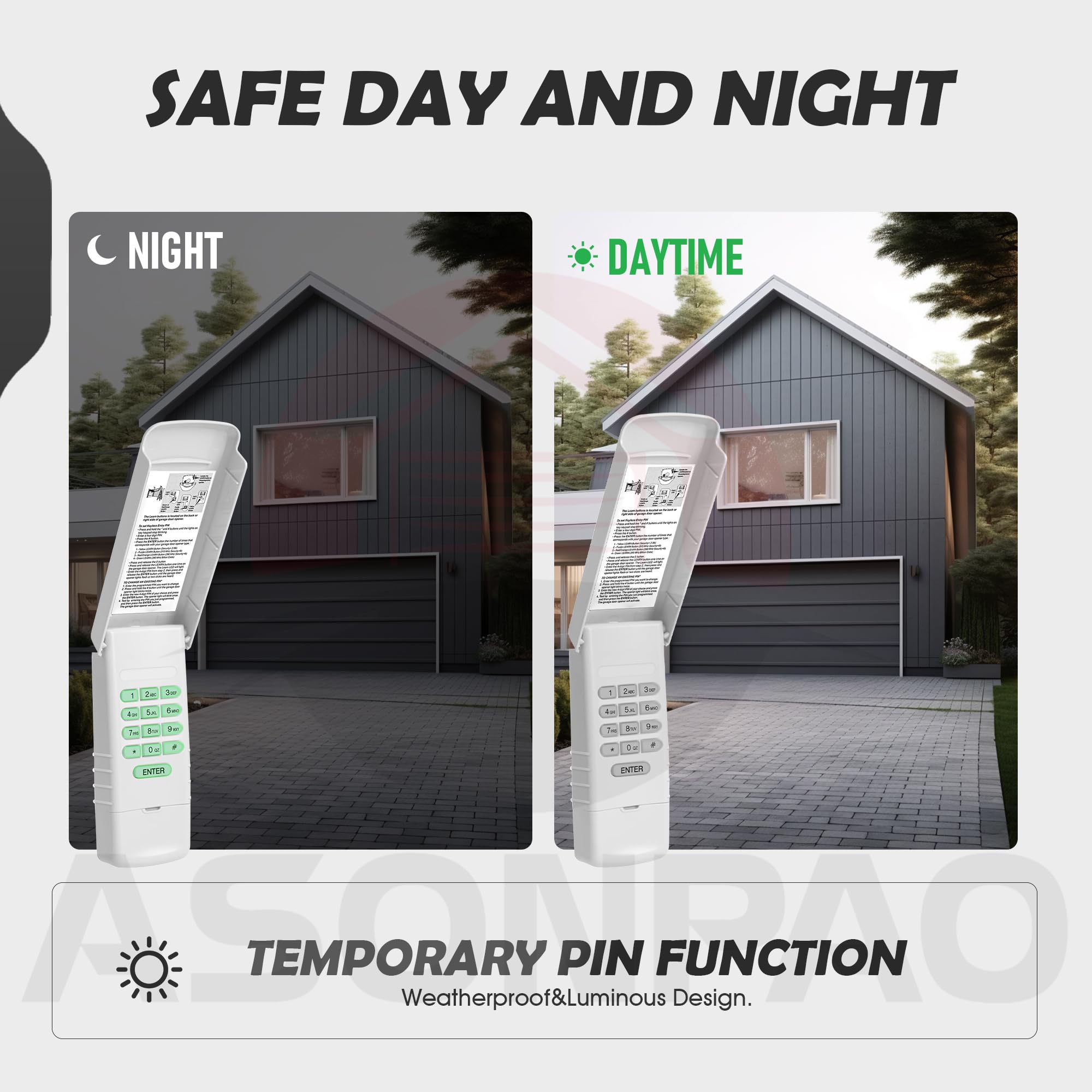 Lift Master Solar Light Double 8'x 6' All Steel Swing Gate With
