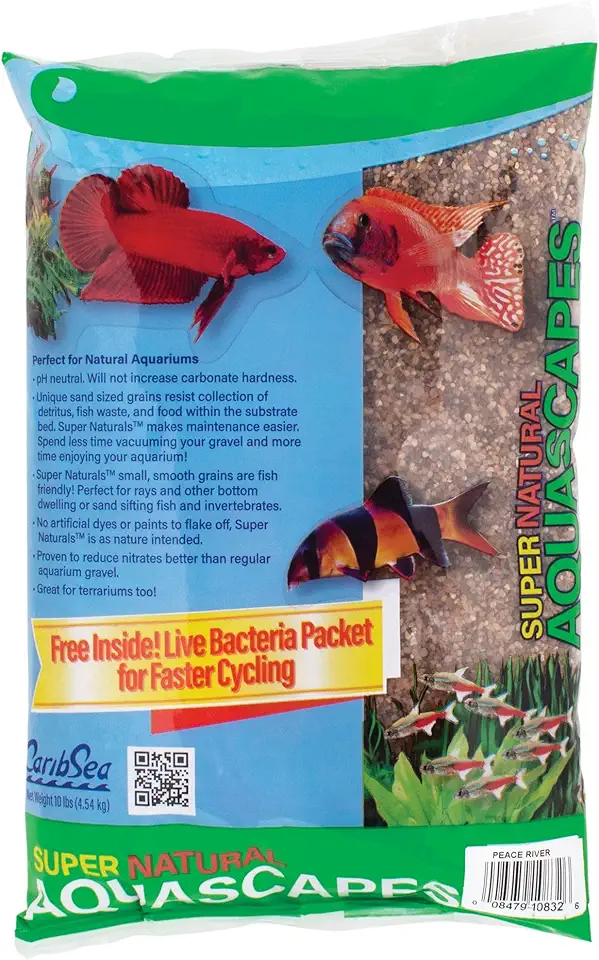 CaribSea Super Natural Peace River Gravel - 10 lbs - Natural Freshwater Substrate for Aquascaping, Stable Foundation for Plants &amp; Fish Tanks