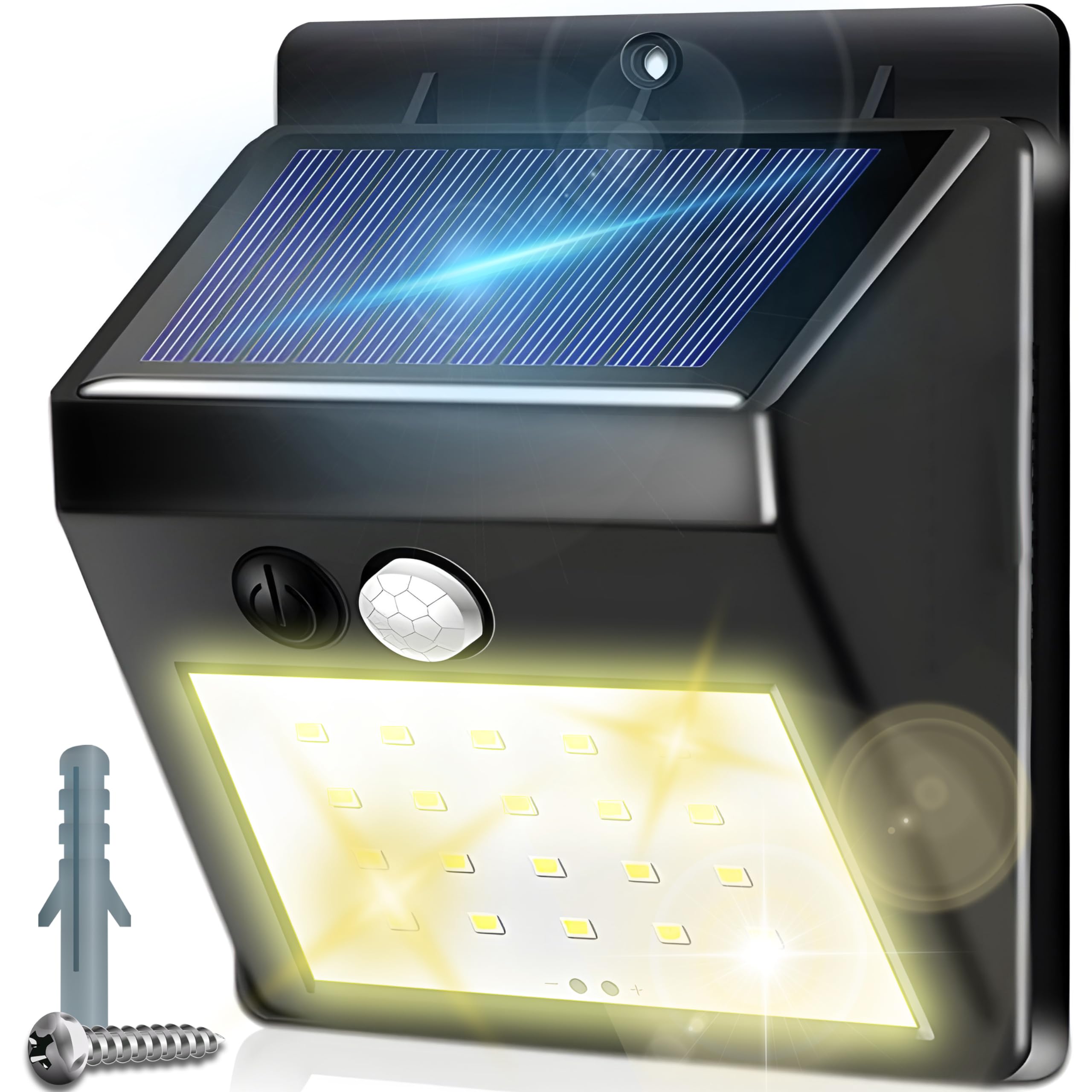 Retoo LED Spotlights Outdoor Solar Light with Motion Sensor 20 LED Waterproof IP65 Solar Lamps for Garden Garage Street Patio Paths Super Bright 1200mAh 6W-image-8