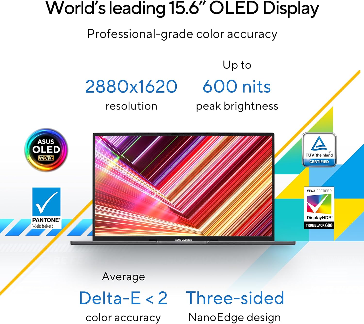 لابتوب اسوس فيفوبوك 15 OLED بشاشة OLED 15.6 بوصة ودقة 2.8K ومع... - view 5