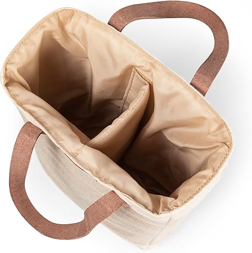 Miniatura 8 de LEGACY - a Picnic Time Brand - Bolsa de vino con aislamiento de yute Pinot de 2 botellas y bolsa de regalo, color beige