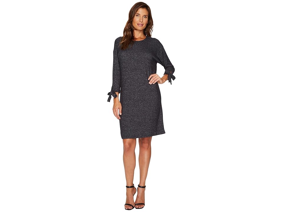 

B Collection by Bobeau Lanna Tie Sleeve Knit Dress (Charcoal Grey) Women's Dress