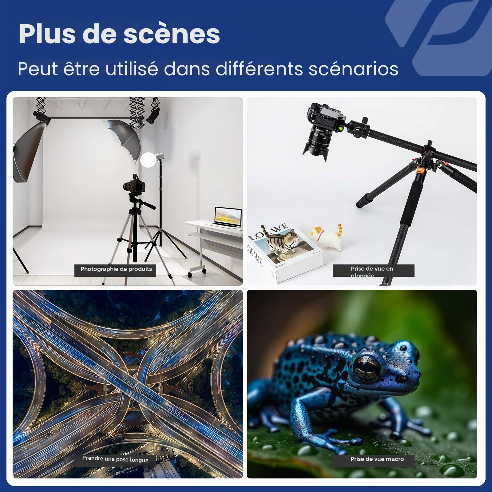 Fotopro Trépied Horizontal en Fibre de Carbone de 184 cm avec tête sphérique à 360 degrés, Plaque de dégagement Rapide pour Appareil Photo Reflex numérique de Voyage, caméscope, caméscope