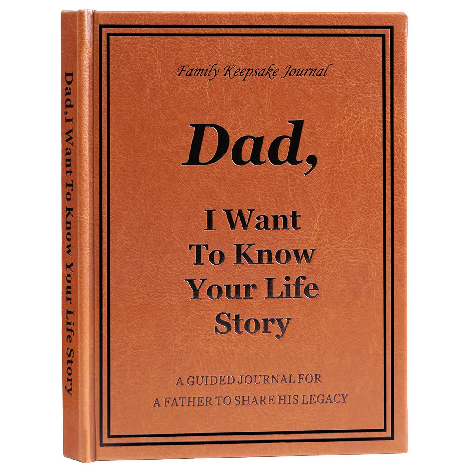 Dad I Want to Know Your Life Story Journal, Leder-Hardcover-Buch mit 250+ Fragen für Vater, um seine Reise und Erinnerungen zu teilen, Geschenke für Vater, Geburtstag, Vatertag, Weihnachten