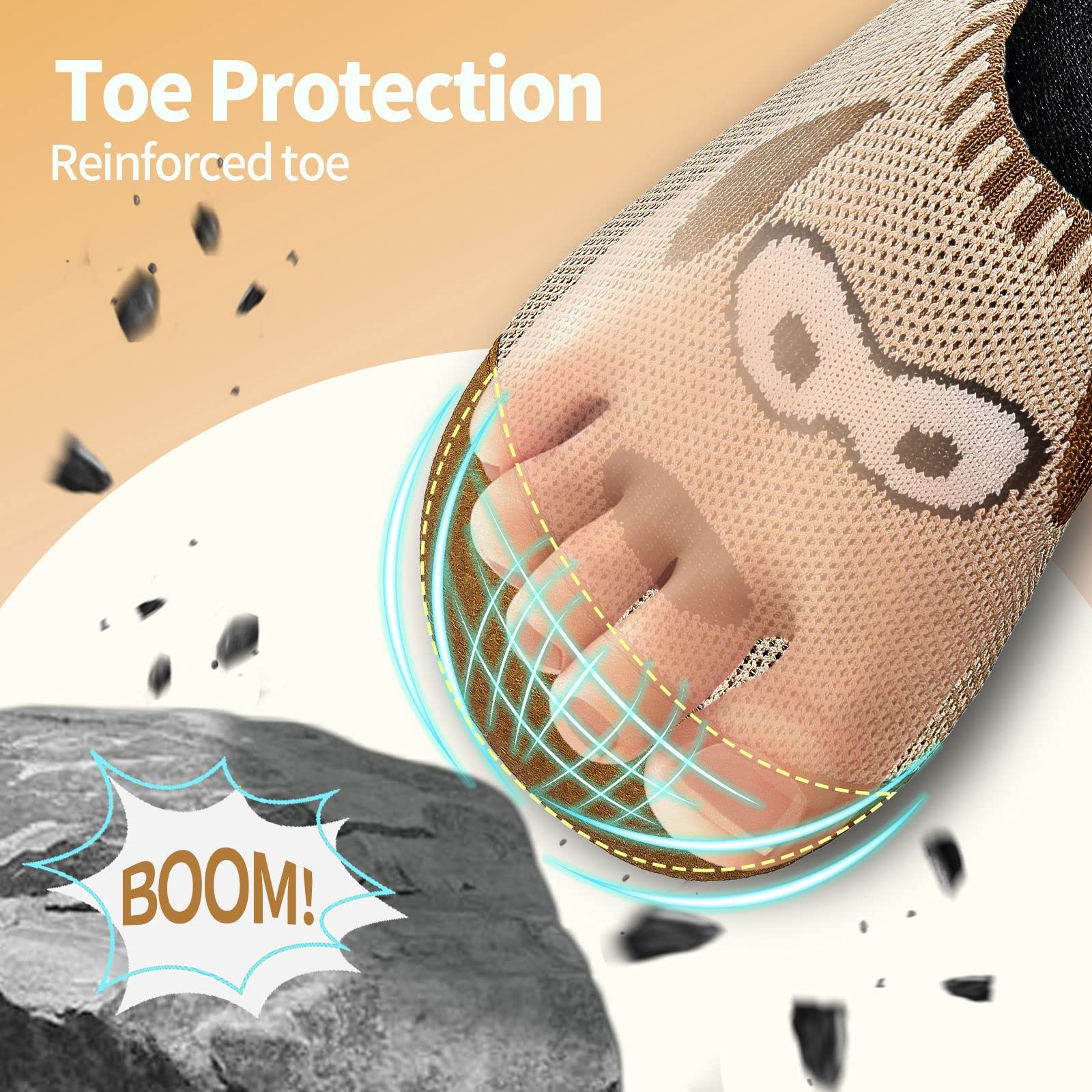 WateLves Pantofole per Bambini Unisex Scarpe a Magli Antiscivolo Ciabatte da Casa per danno la sensazione di camminare a piedi nudi Antiscivolo & Leggero