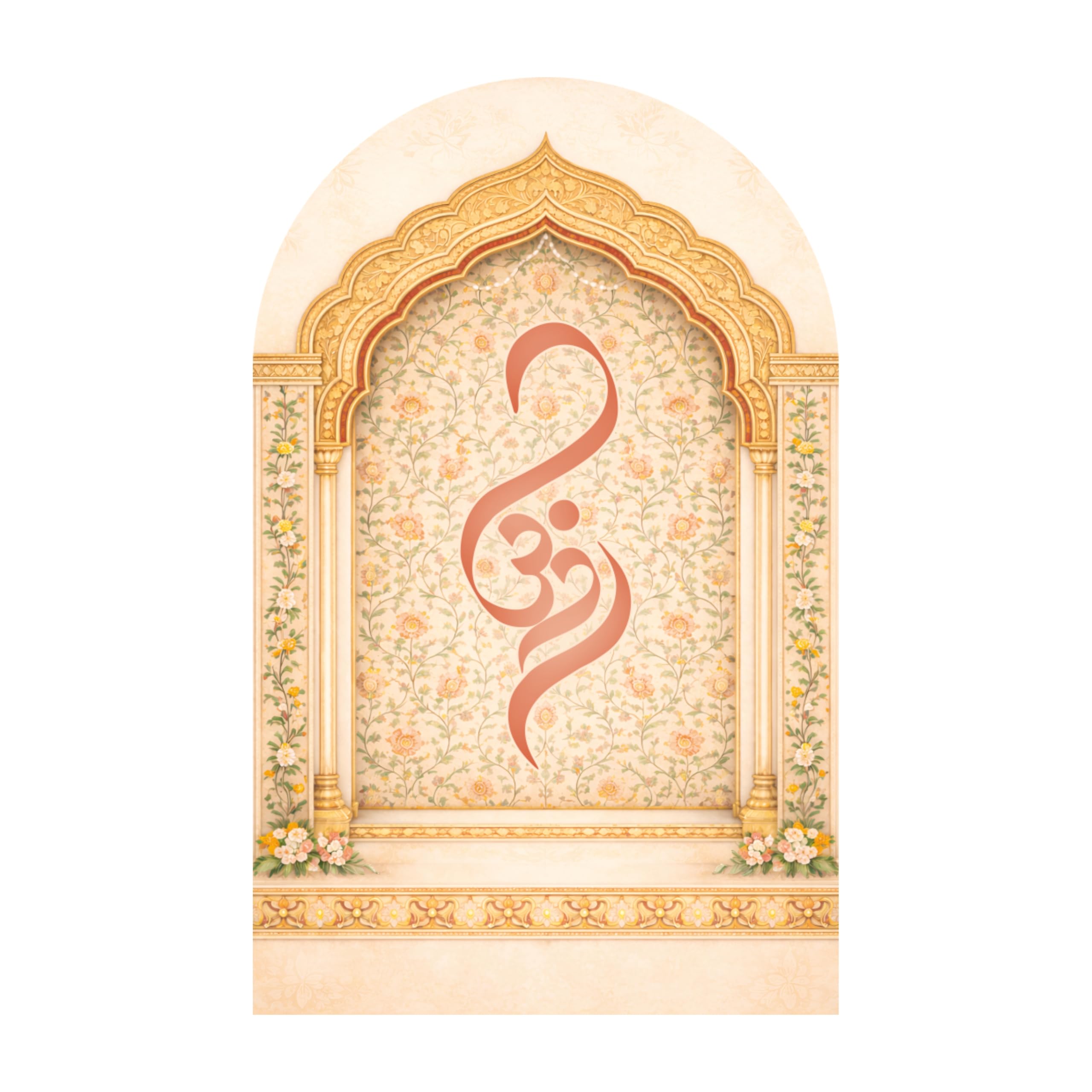 Vinyl Wall Sticker for Temple & Mandir Décor | OM Design Self Adhesive Wall Decal | Pooja Room Spiritual Wall Decoration-image-27