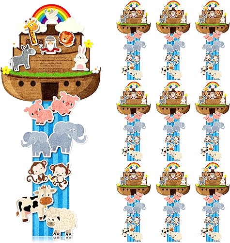Peryiter Kit de manualidades de Arca de Noé de 24 piezas, juguete de Arca de Noé, manualidades de escuela dominical, decoraciones de arca para