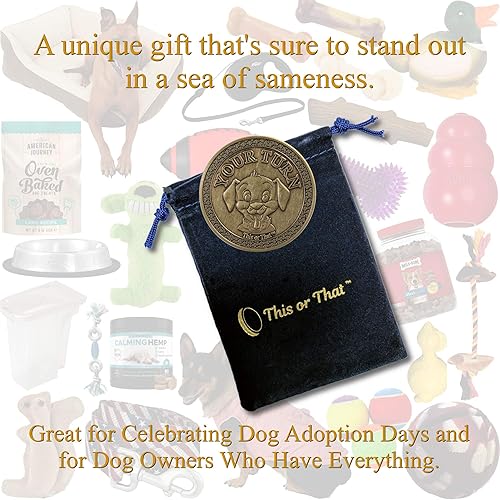 Miniatura 7 de Esta o aquella moneda original para tomar decisiones para pasear perros | Gira para ver quién está en servicio canino – Regalo único para dueños de