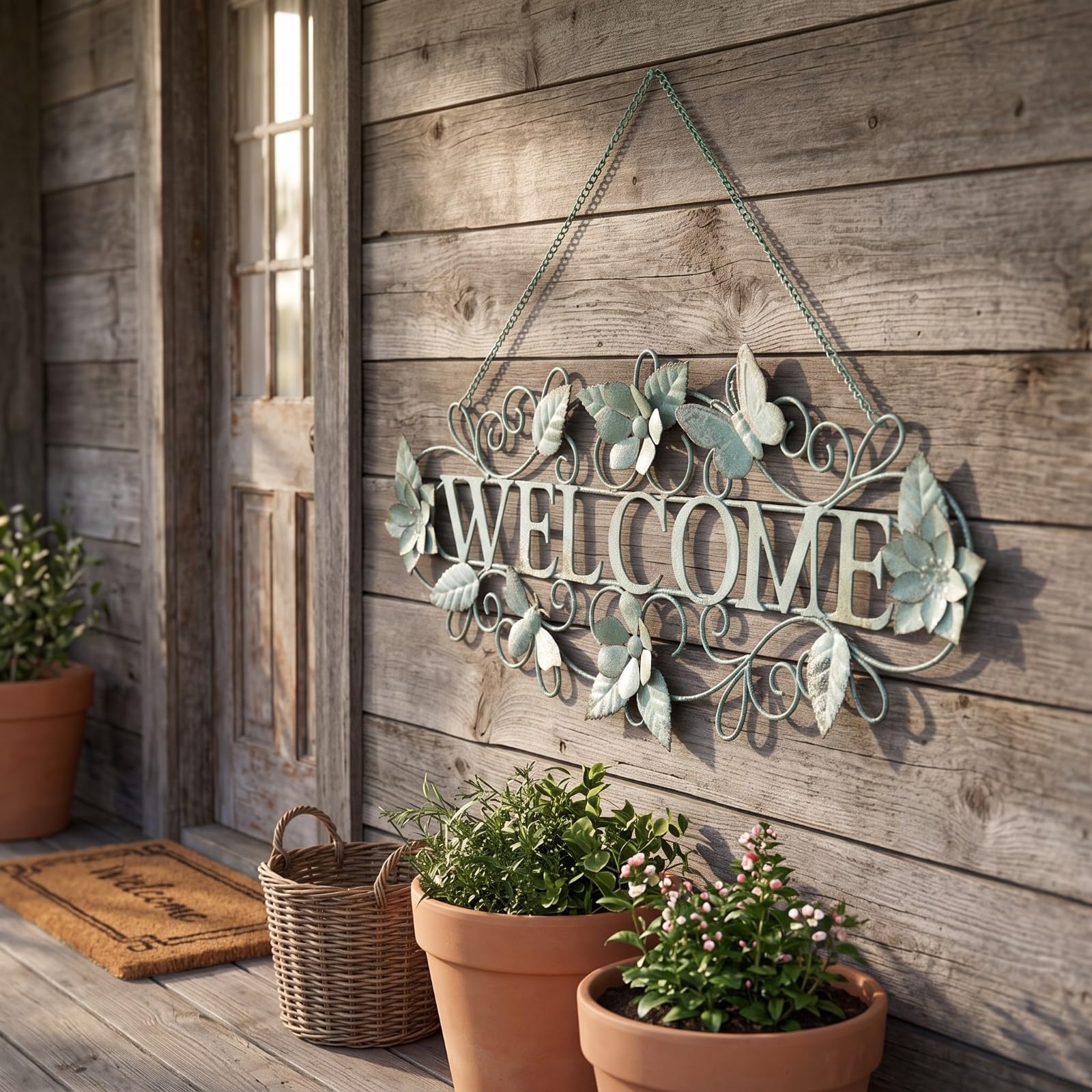 Placca da Parete Traforato | Cllo di Benvenuto, Decorativo, Insegna Decorativa, per, Giardino, Verde