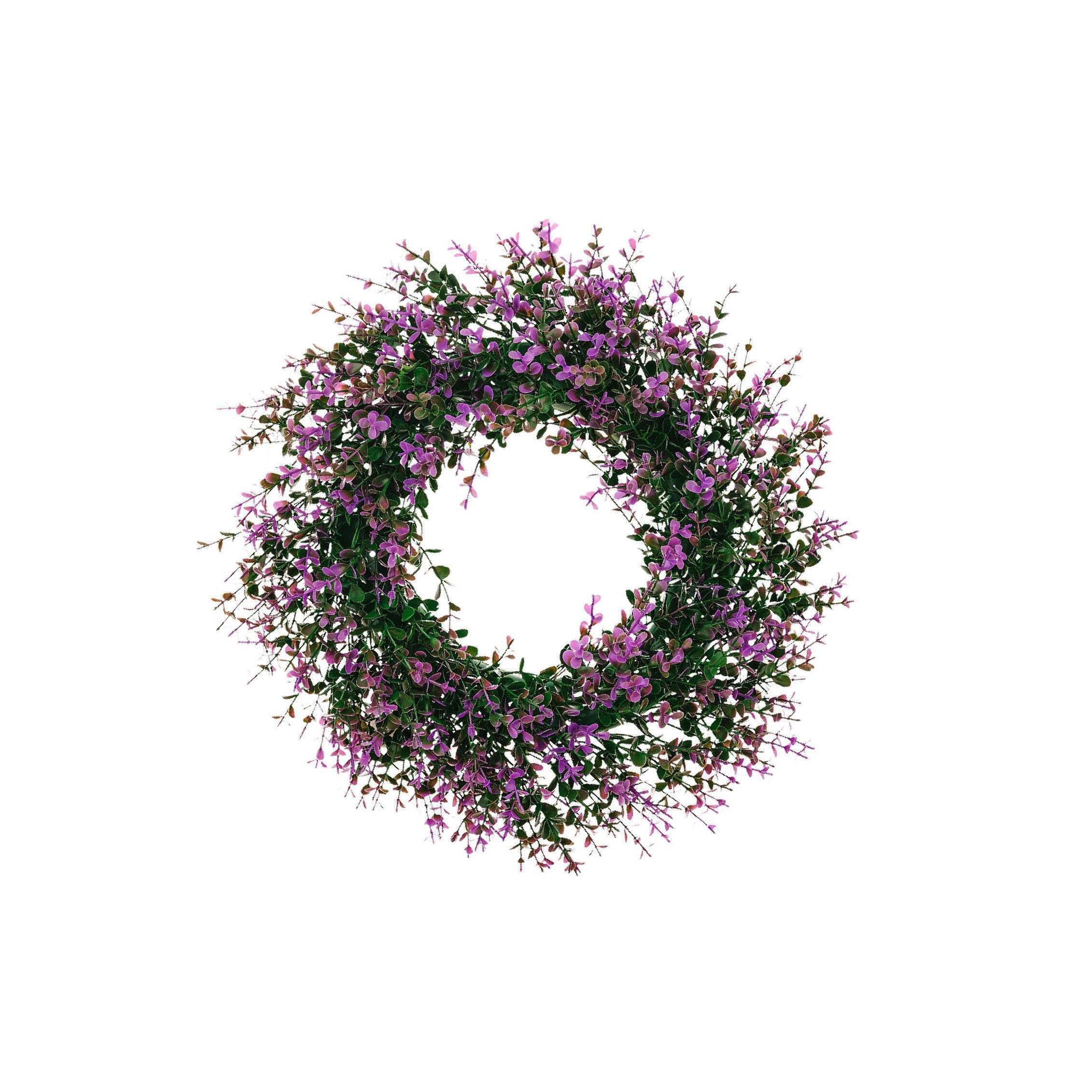 TWISAXC Lavender Wreath Stunning Lavender Wreath For Front Door Gifts Attractive Spring Wreaths All Seasons Wreaths Round Decor Artificial For Front Door Gifts