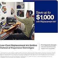 Vista 4 de Epson EcoTank ET-2800 Impresora inalámbrica a color todo en uno Supertank sin cartuchos, negro, mediano y tinta EcoTank T522 de ultra alta