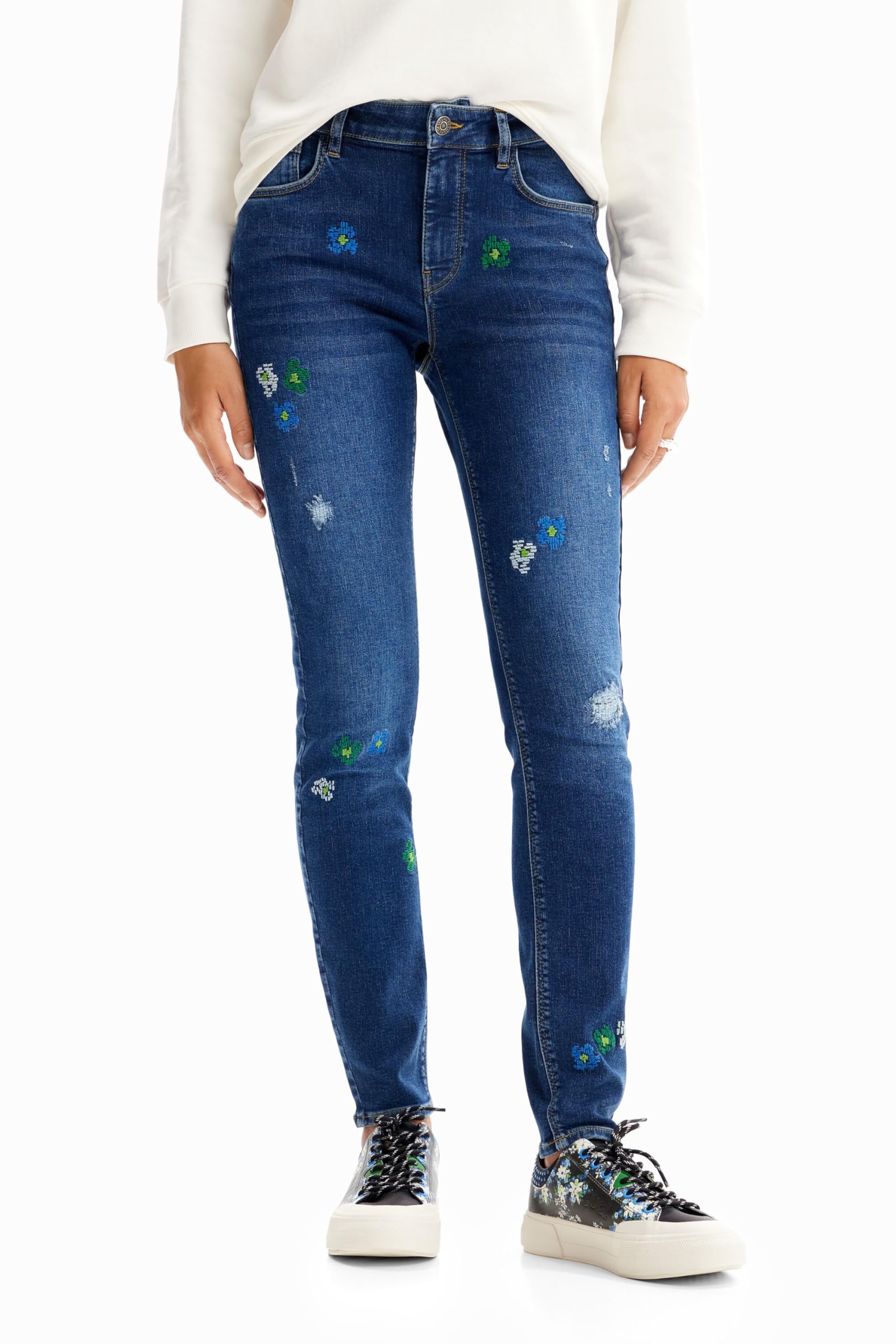 DESIGUAL JEANS DENIM DONNA BLU
