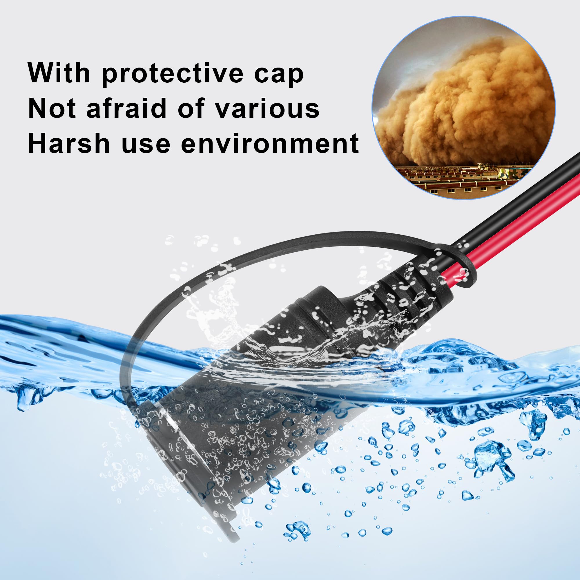 GINTOOYUN Cavo di alimentazione XT60I-F da 14 AWG a SAE XT60I-F femmina a spina SAE, cavo di prolunga per stazioni di ricarica portatili, pannelli solari, droni, ecc. (99 cm