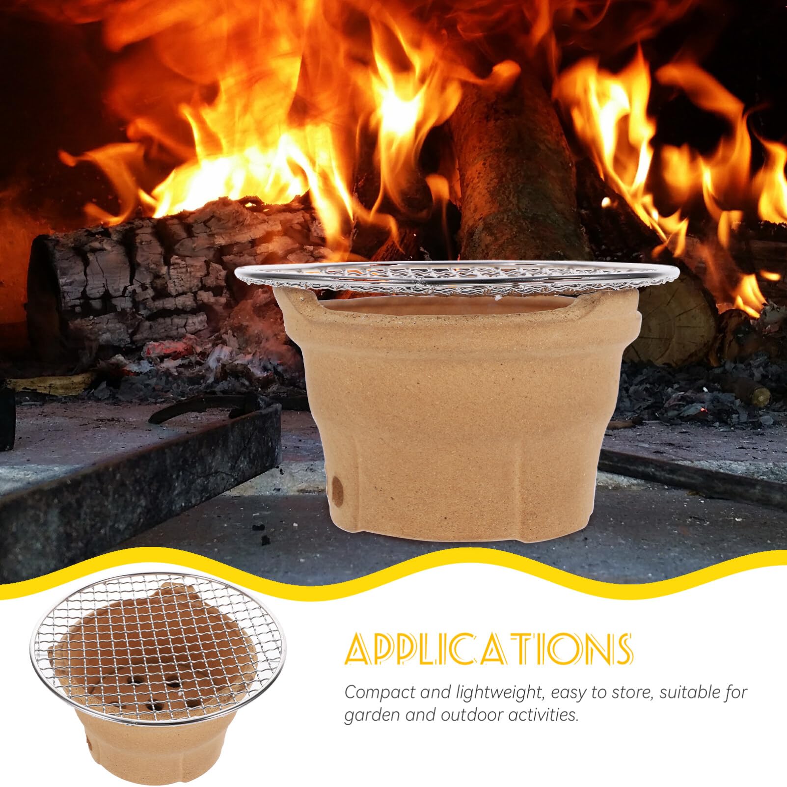 Konro Grill a carbone per interni in stile giapponese Mini barbecue da tavolo portatile con stufa Hibachi in ceramica per barbecue interno