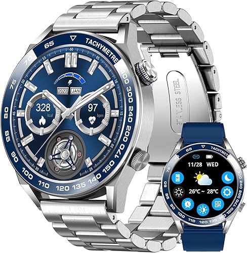 Reloj inteligente para hombre para Android iOS, llamada Bluetooth con monitor de frecuencia cardíacasueño, monitor de fitness, pantalla táctil disponible en Yaxa Venezuela