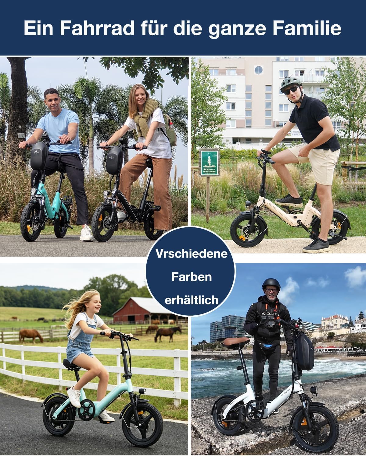 Bodywel T16PRO Bicicleta Eléctrica Plegable, 14" Mini E-Bike, 4.5 Pulgadas Pantalla LED, Batería 36V/10Ah, Frenos de Doble Disco y Suspensión Delantera