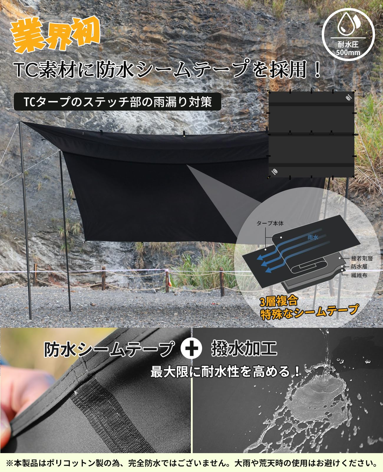 Amazon.co.jp: GOGlamping Hengen + Square Tarp TC Square Tarp