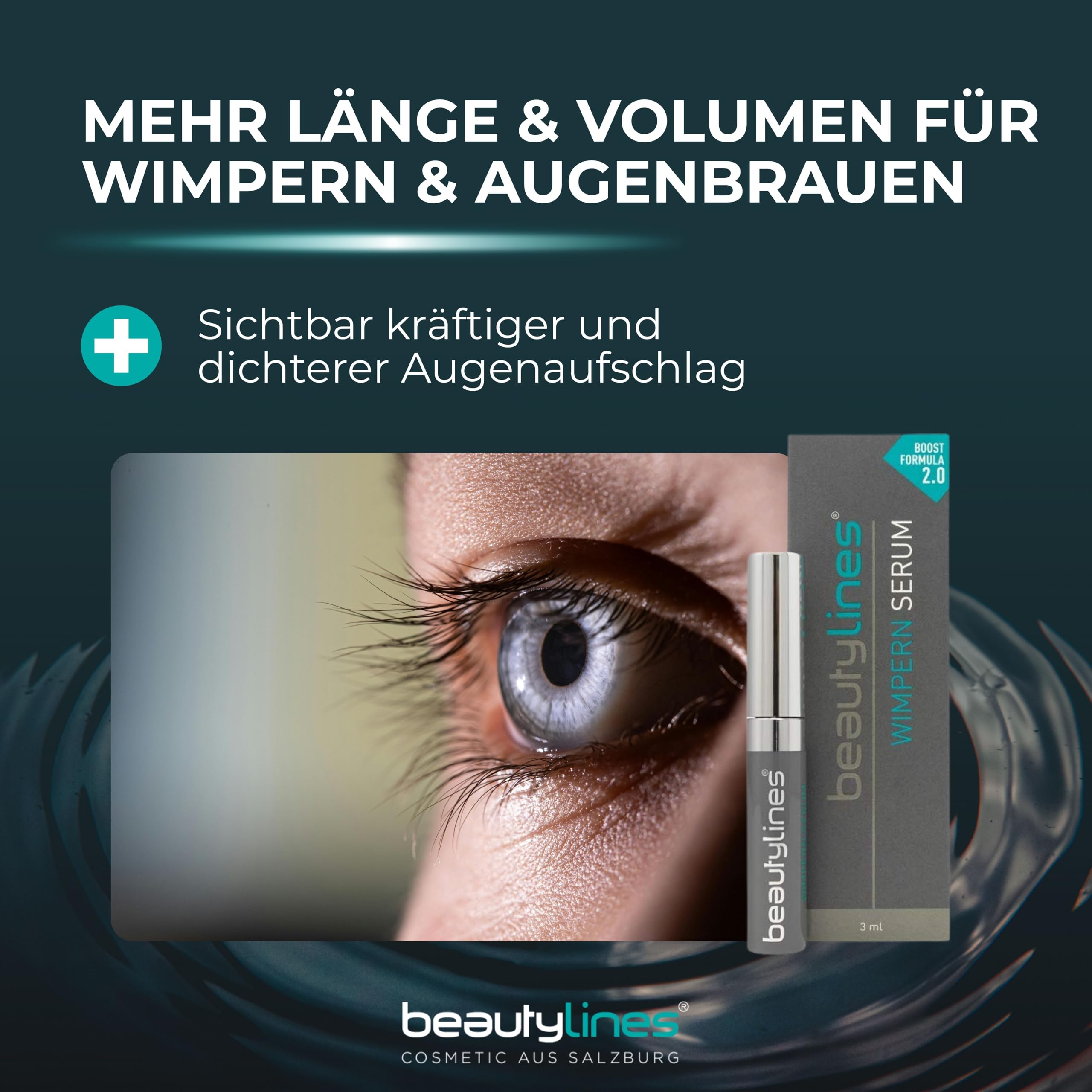 Wimpern Serum Boost Formula 2.0 – Wimpern- & Augenbrauenserum mit Aloe Vera – Booster für längere & dichtere Wimpern – hochverträglich & einfach aufzutragen, 3 ml