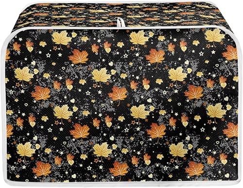 Cubiertas de tostadora de hoja de arce de Acción de Gracias para máquina de pan de cocina, cubiertas de electrodomésticos pequeños, cubierta de