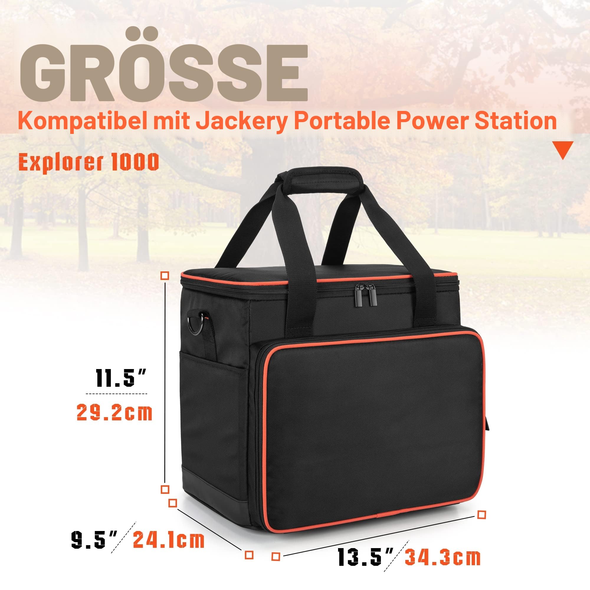 Trunab Generator Tasche, Kompatibel mit Jackery Explorer 160/240/300/500/1000 & ALLPOWERS S300/R600/R700/Anker SOLIX C1000, Tragbares Kraftwerk