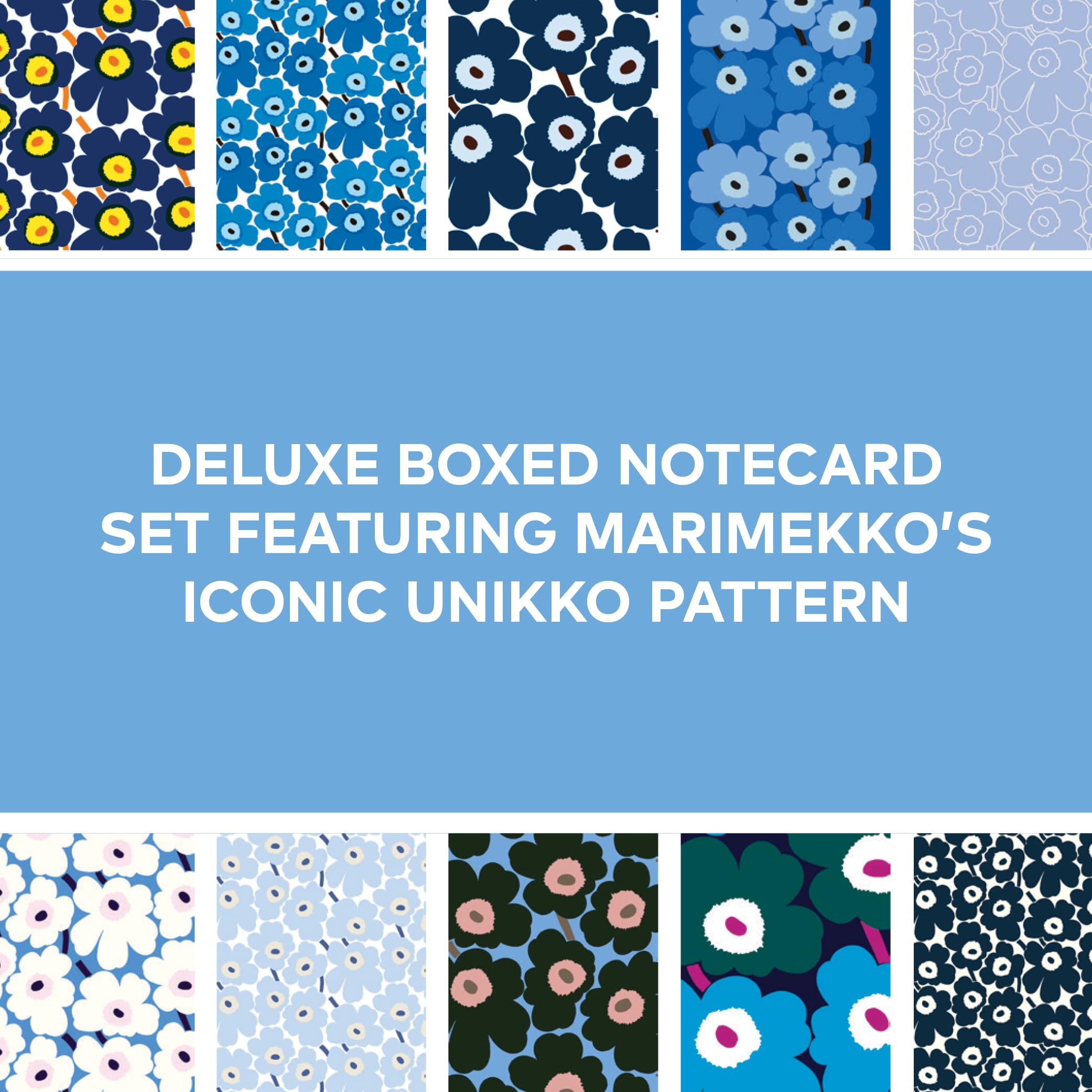 Marimekko Notes (Blues): 20 Unikko Notecards and Envelopes