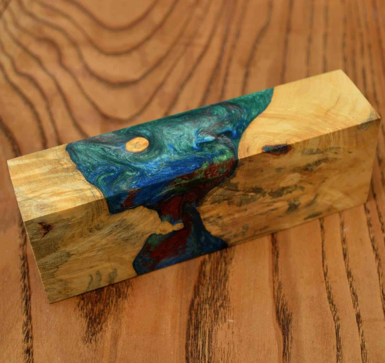 Burl Hybrid Wooden Block Nature Wood Acrylic Epoxy Materials Blocks Turning Blank Block Bar Handle Blade Knives Knife Stabilizing New (G129)