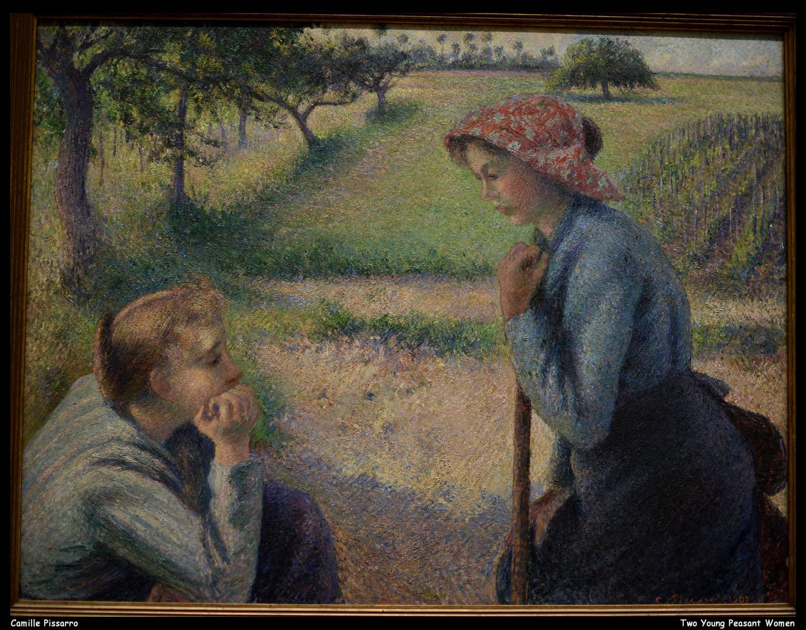 ピサロ、Two Peasant Women by Stream File:Camille Pissarro Two Young Peasant Women The