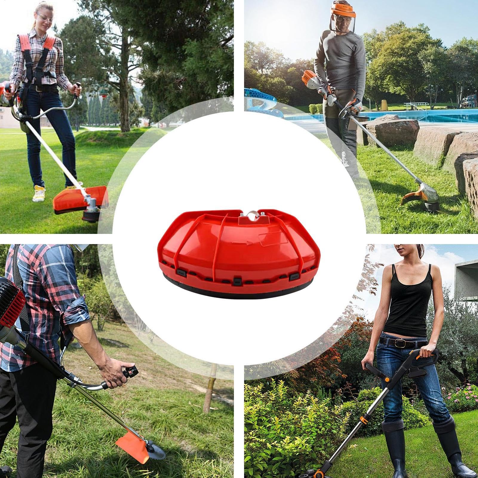 Cubierta para cortacésped, tablero protector de desbrozador, material de nailon, impermeable, multifuncional, protector para el cuidado y control, grande 280 g, pequeño 150 g