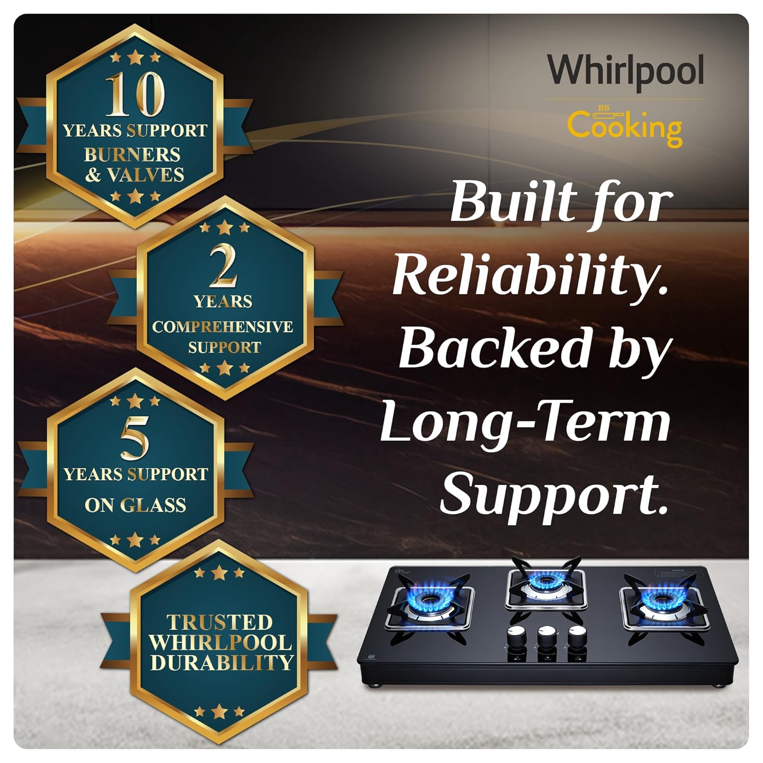 Whirlpool 75cm 3-Burner Review: The 10-Year Warranty Gas Stove