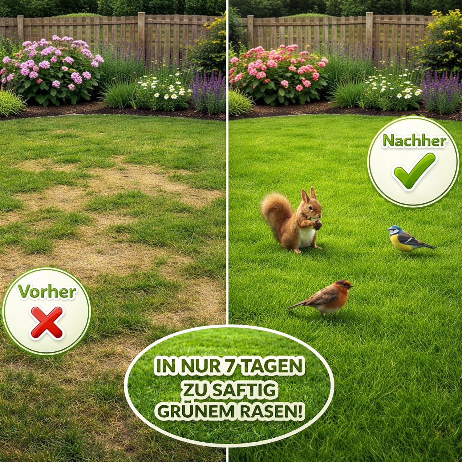 samore Rasendünger Frühjahr/Sommer I NPK Dünger für einen gesunden Rasen I verdrängt Moos geeignet für Streuwagen 25 kg für 1250 m² I staubarmes Granulat Dünger I gegen Trockenstress Frühling Sommer
