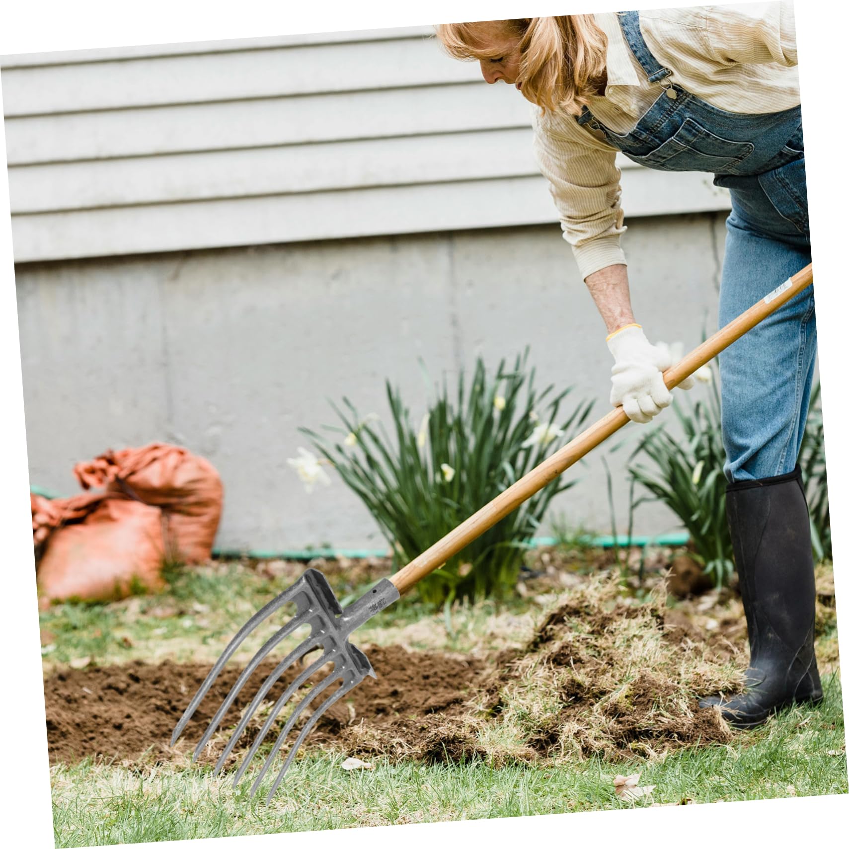 SUPVOX Attrezzo Per Giardino Testa in Attrezzo Agricolo Per Scavo e Lavorazione Del Terreno Per Arieggiare e Allentare Le Radici Facile Da Montare Su Manico