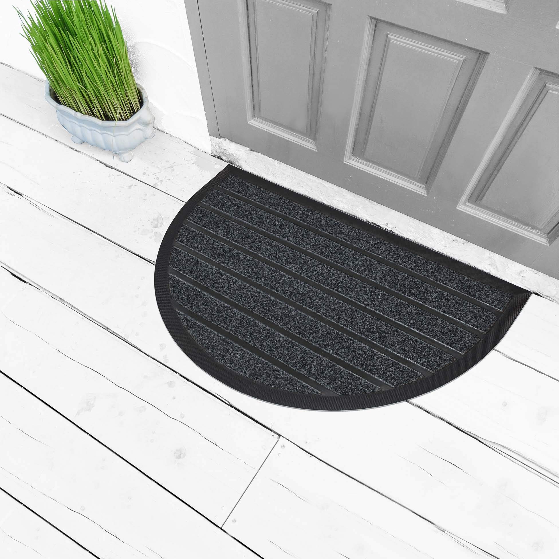 Deco Tapis 1740161 Tapis D'Entrée Demi-Lune Bonjour Polypropylène-Cao