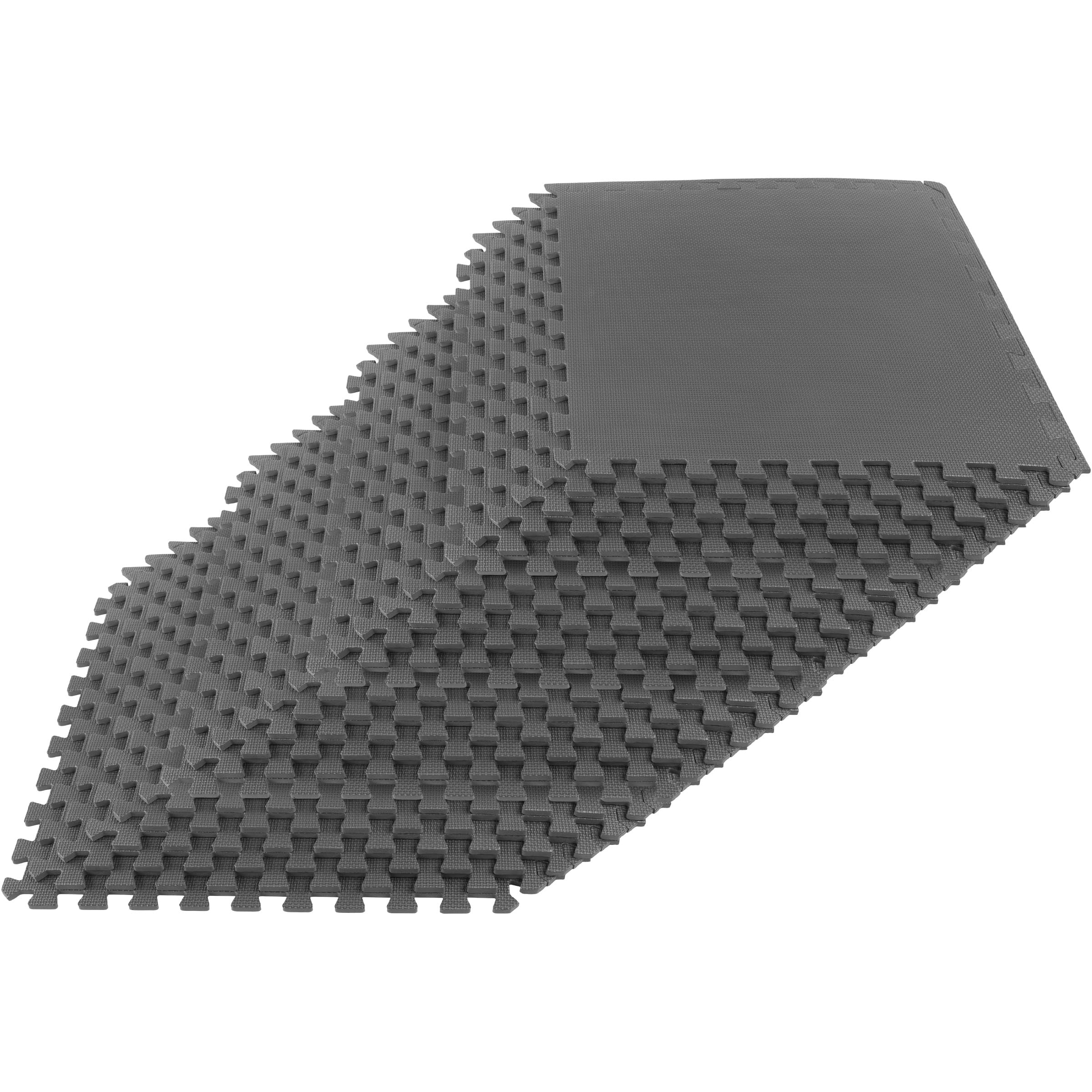 EVA Foam Mat Tiles 24-Pack - 96 SQ FT of Interlocking Padding for