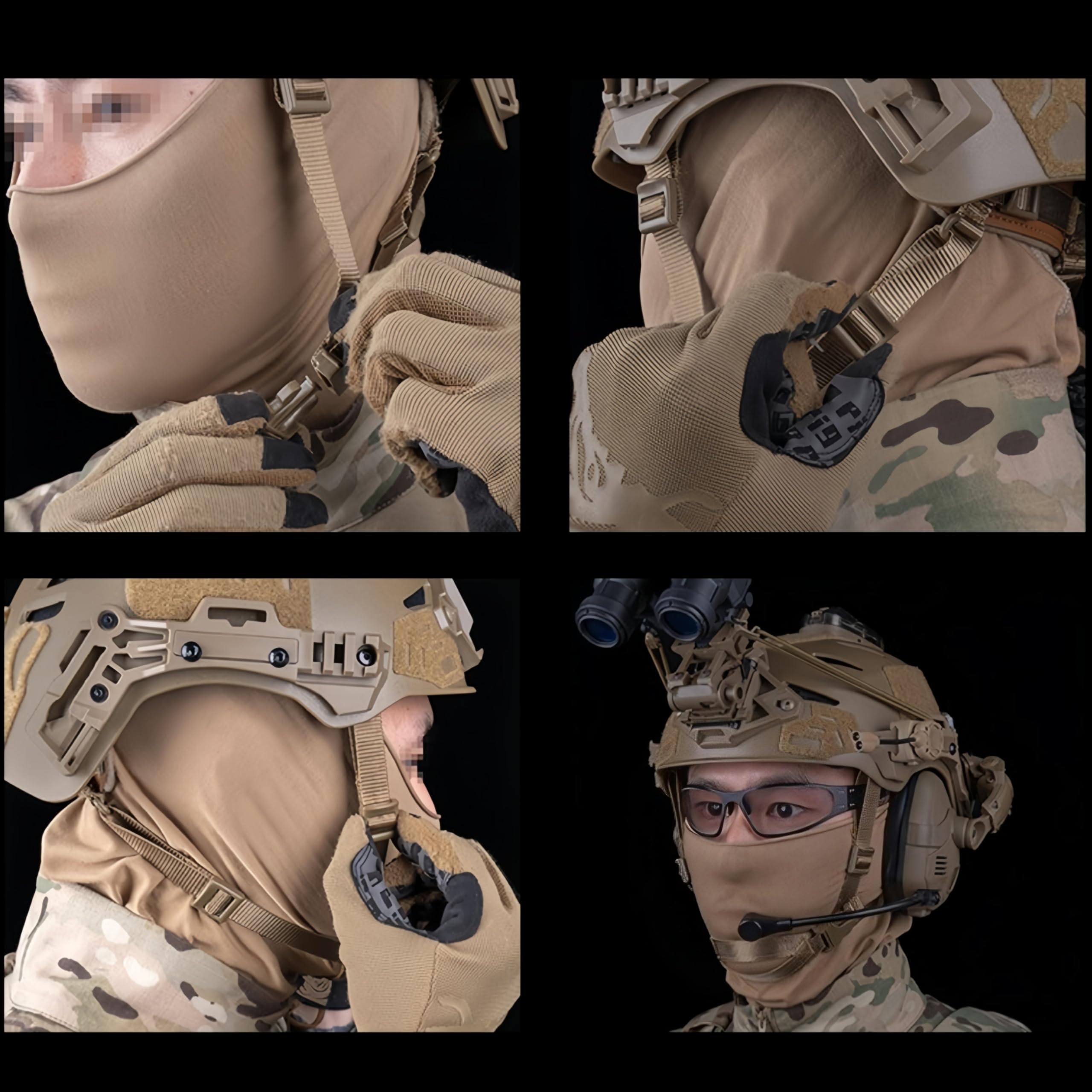 Casque Tactique W.endy 3.0, Version simplifiée, pour la Chasse, Le Combat, l'entraînement, la Protection, l'airsoft, Les Sports de Plein air