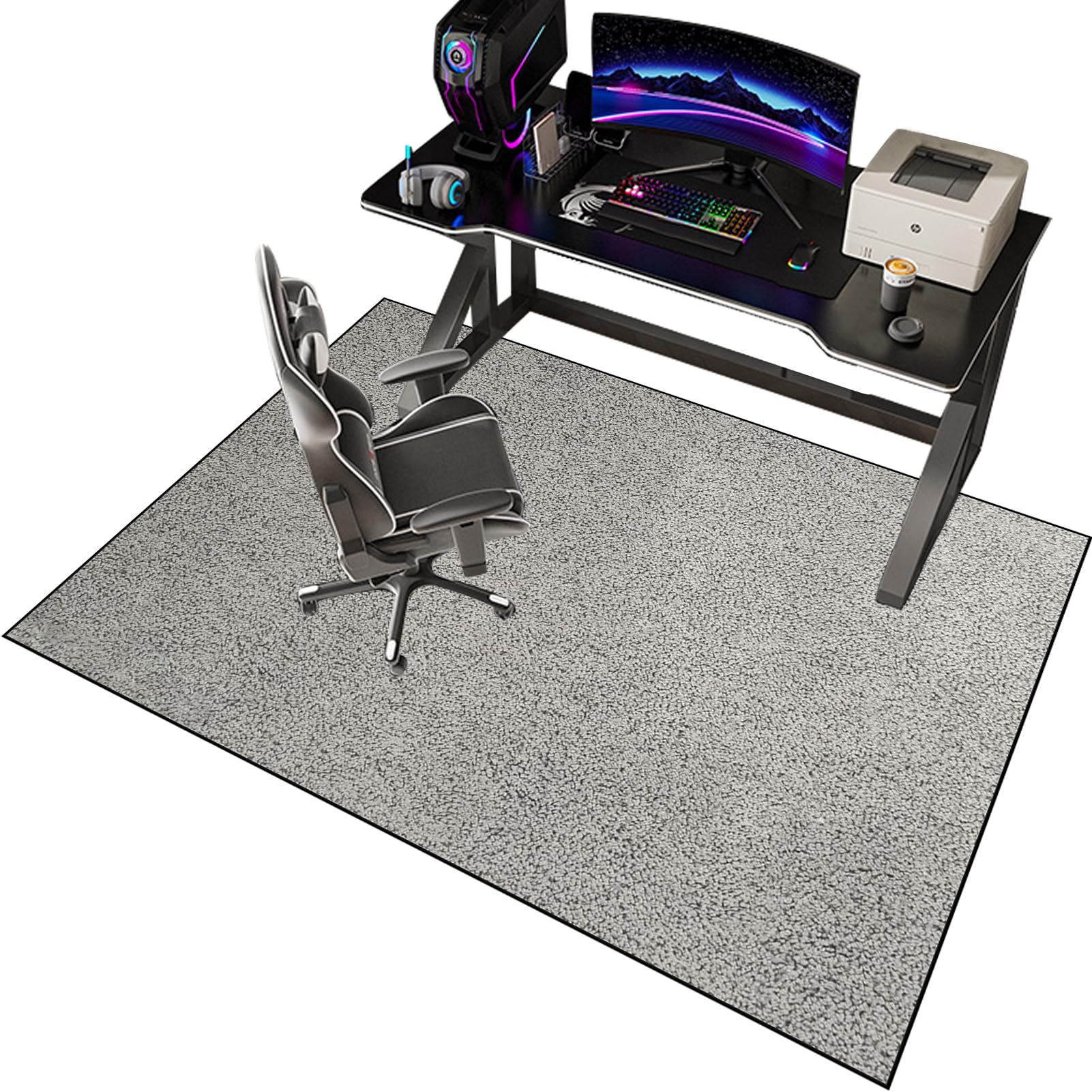 Floor Protector Chair Mat Gaming Chair Mat Floor Anti-Slip Gaming Chair Mats Hard Floor Non-Slip Office Chair Mat For Low Pile Carpet Protector Desk Chairmats Office Floor Protector Mat 180 x 230 cm