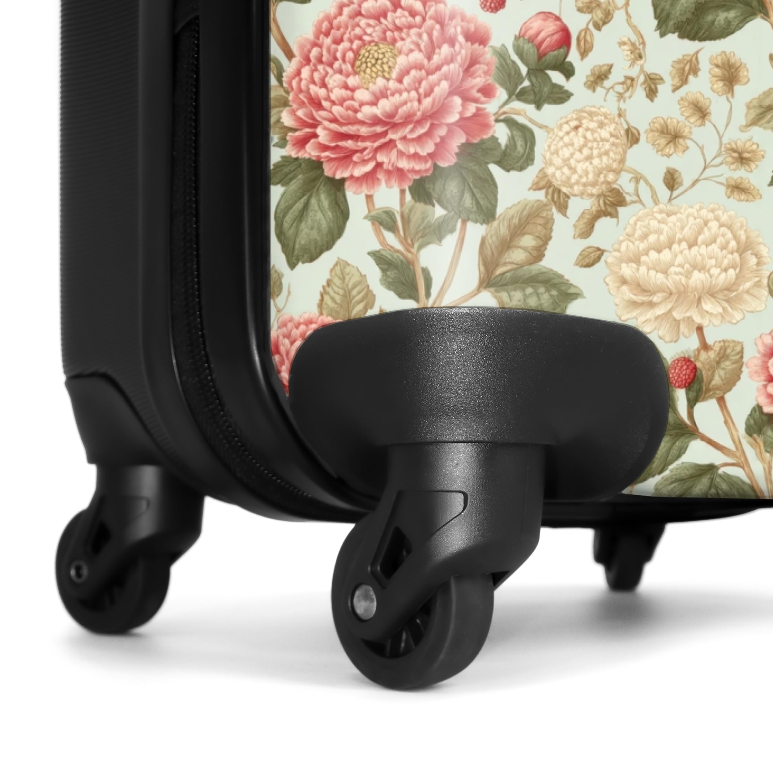 NoBoringSuitcases.com® Koffer Mittelgroß 67x43x25 cm Hartschalenkoffer L Trolley Rollkoffer mit 4 Rollen Leicht Schalenkoffer Mittel Klassisch - Botanisch - Mehrfarbig