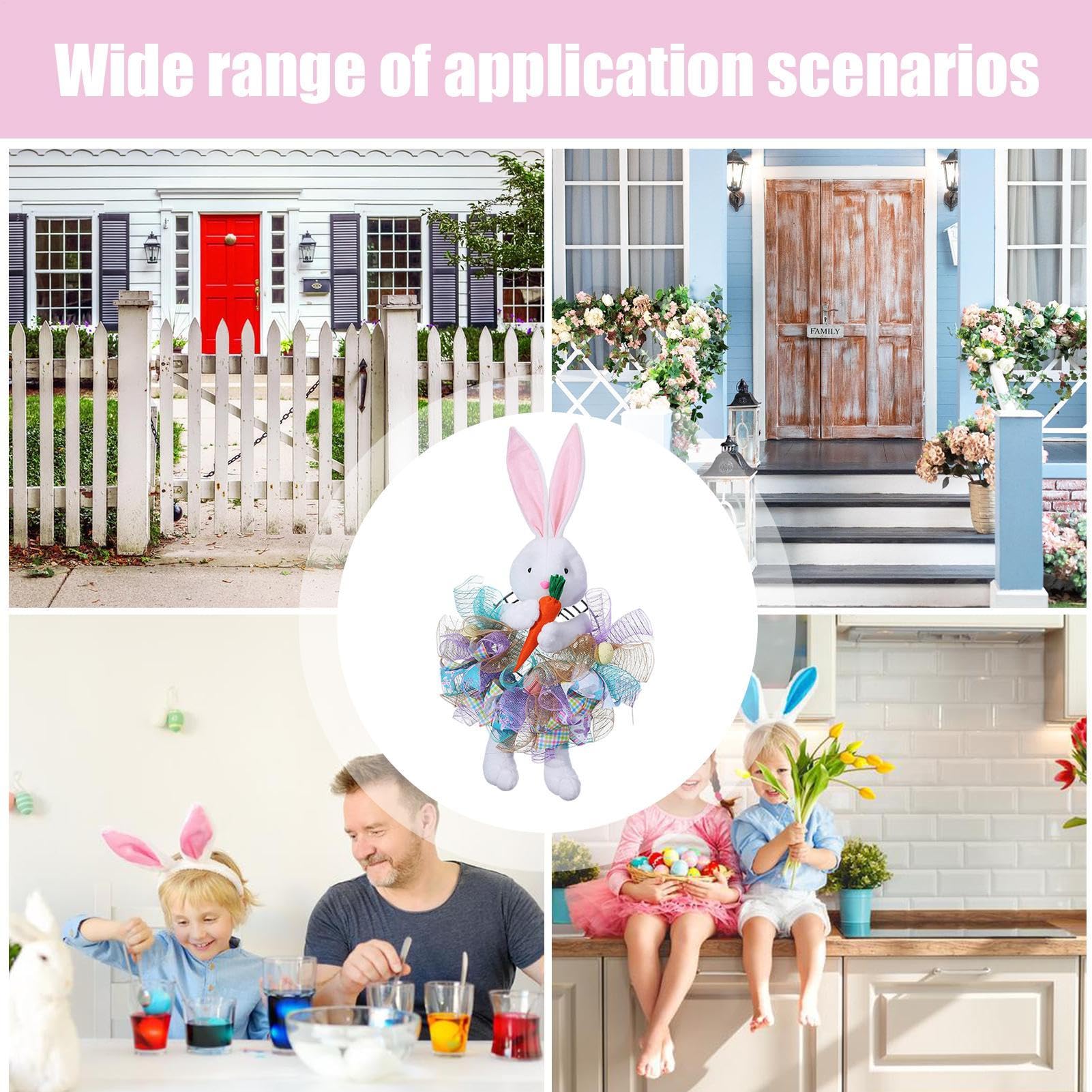 Corone Pasquali per Porta d'Ingresso Bunny Artificiale Divertente e