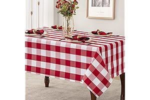joybest Red Checkered Tablecloth
