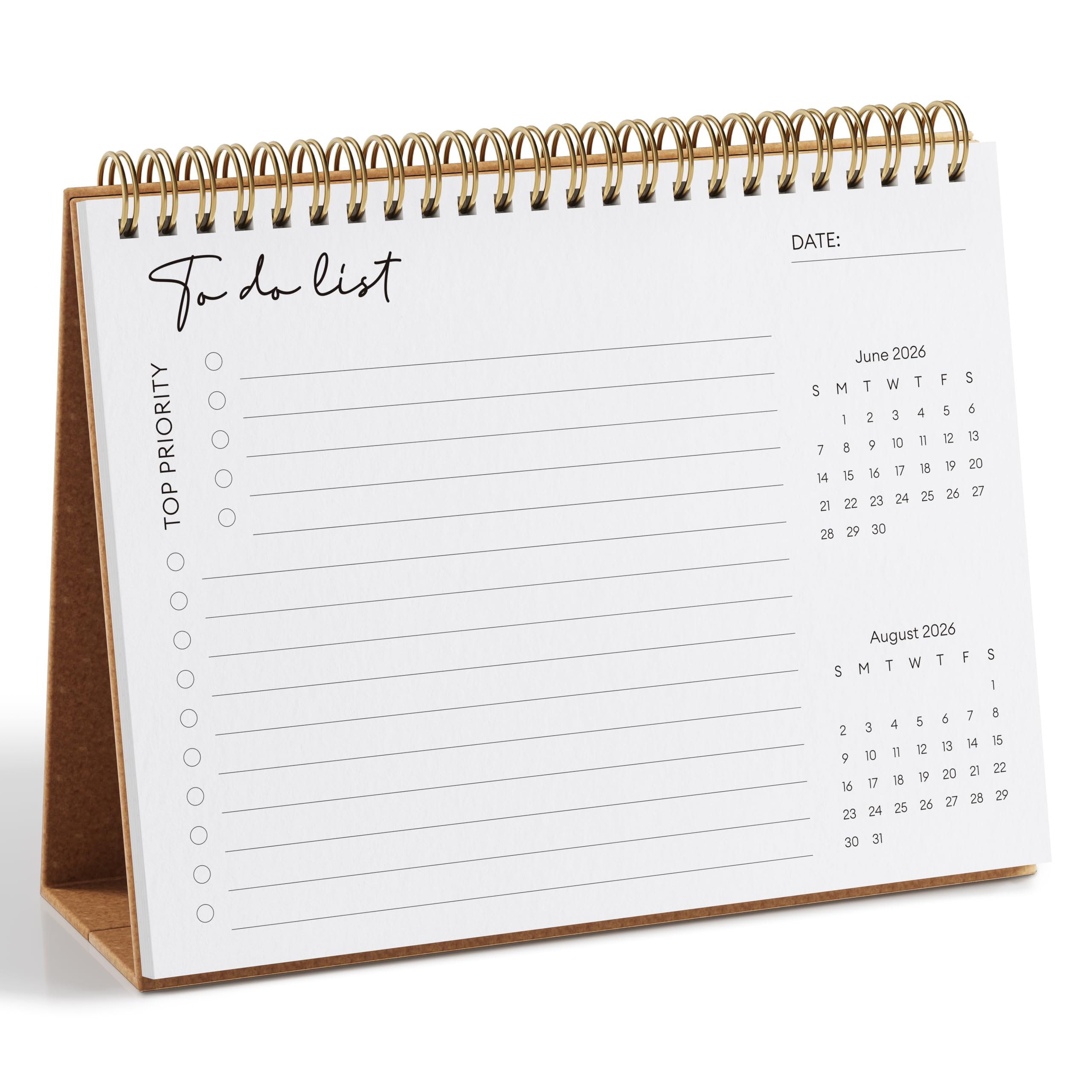 Calendario da tavolo piccolo 2026-2027, Jokotha Calendario da tavolo in piedi, da gennaio 2026 a giugno 2027, calendario da tavolo da 18 mesi con adesivi e design floreale, 20,3 x 15,2 cm