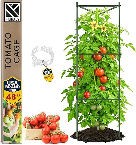 Jaula de tomate  Estacas grandes de enrejado y estructuras de soporte para plantas para verduras y plantas trepadoras  Jaulas altas para tomate para