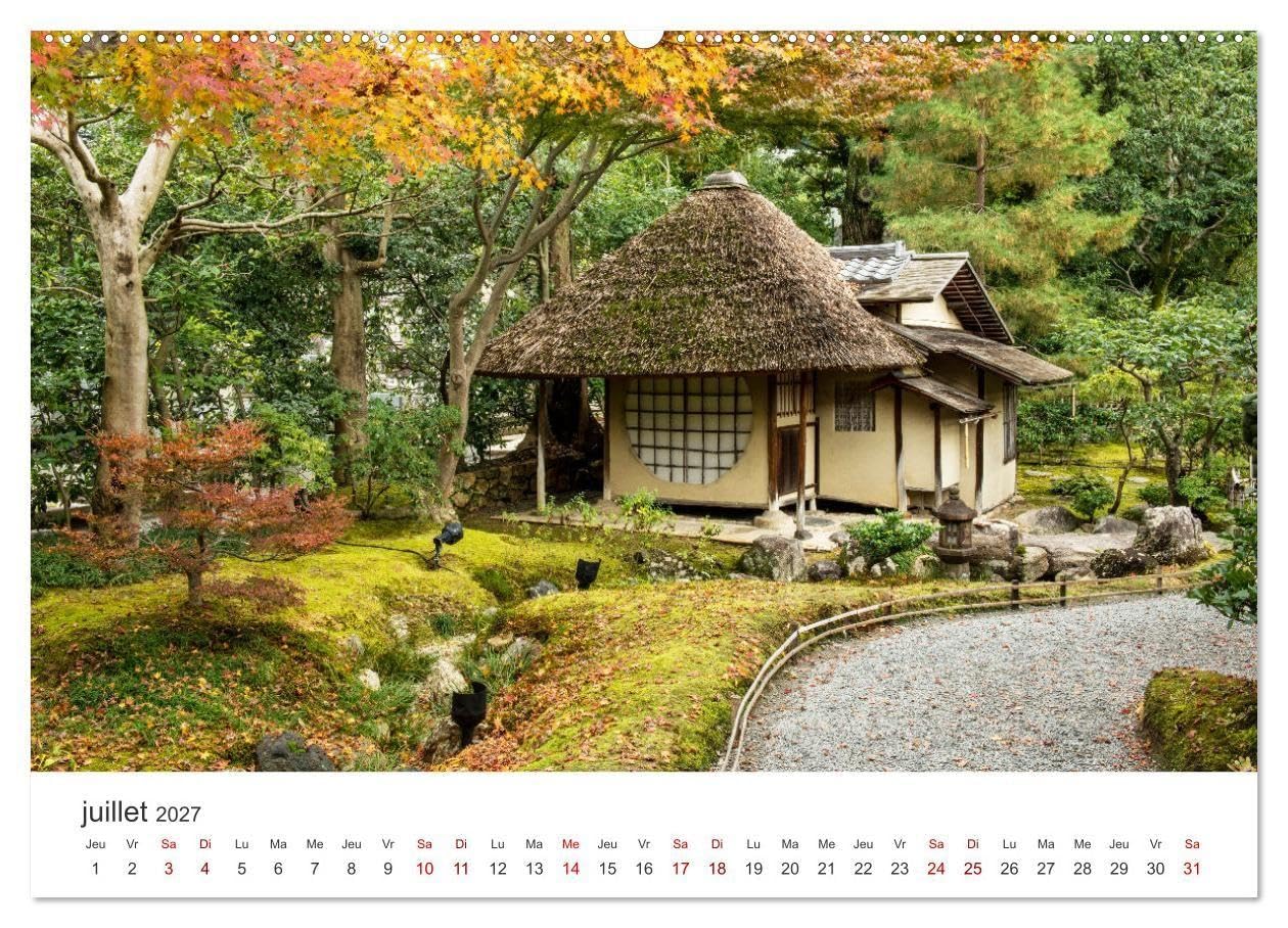 Jardiner au Japon (Calendrier mural haut de gamme 2027 DIN A2 vertical), CALVENDO calendrier mensuel: La beauté des jardins japonais