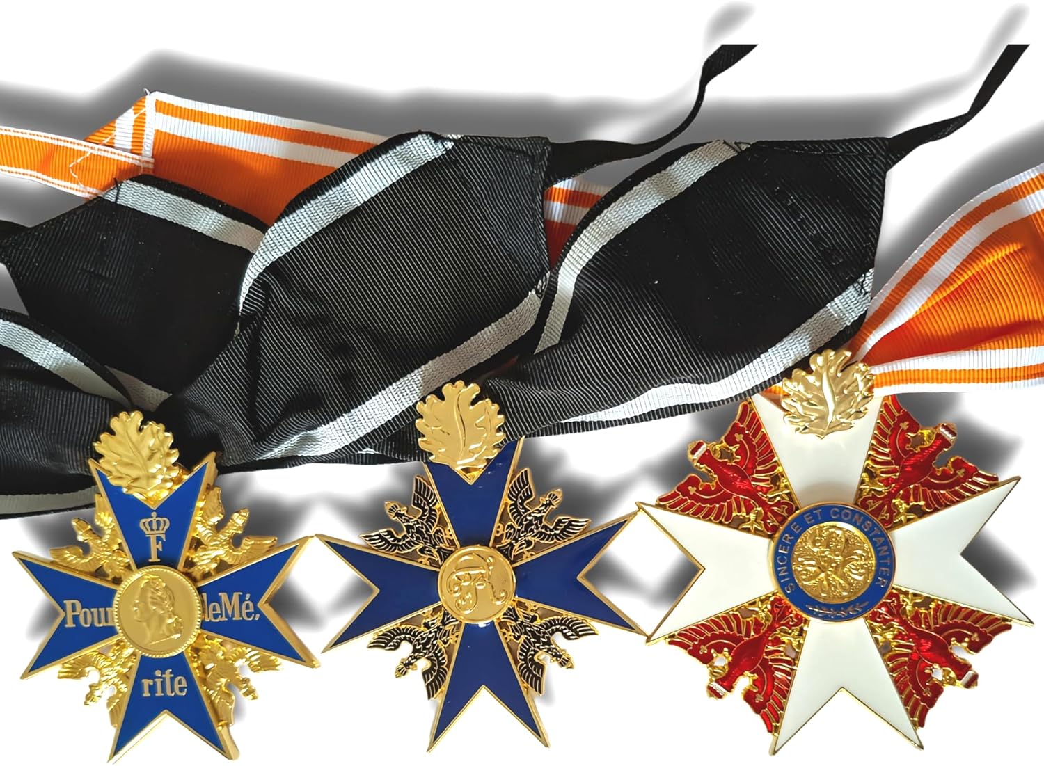 Prussian Medals Set Replica - Unique Red, Black Eagle with Grand Merite Military Awards
