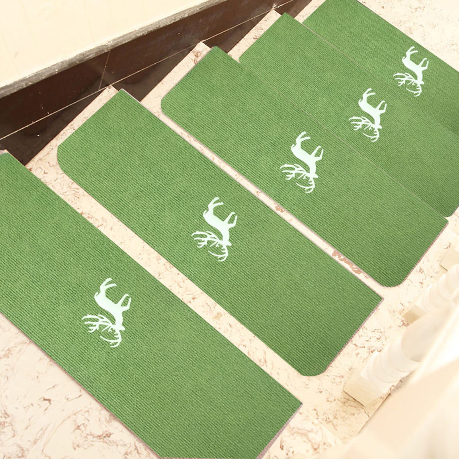 Alfombrillas para escaleras con peldaños seguros de 55x22cm para perros y niños, juego de 15