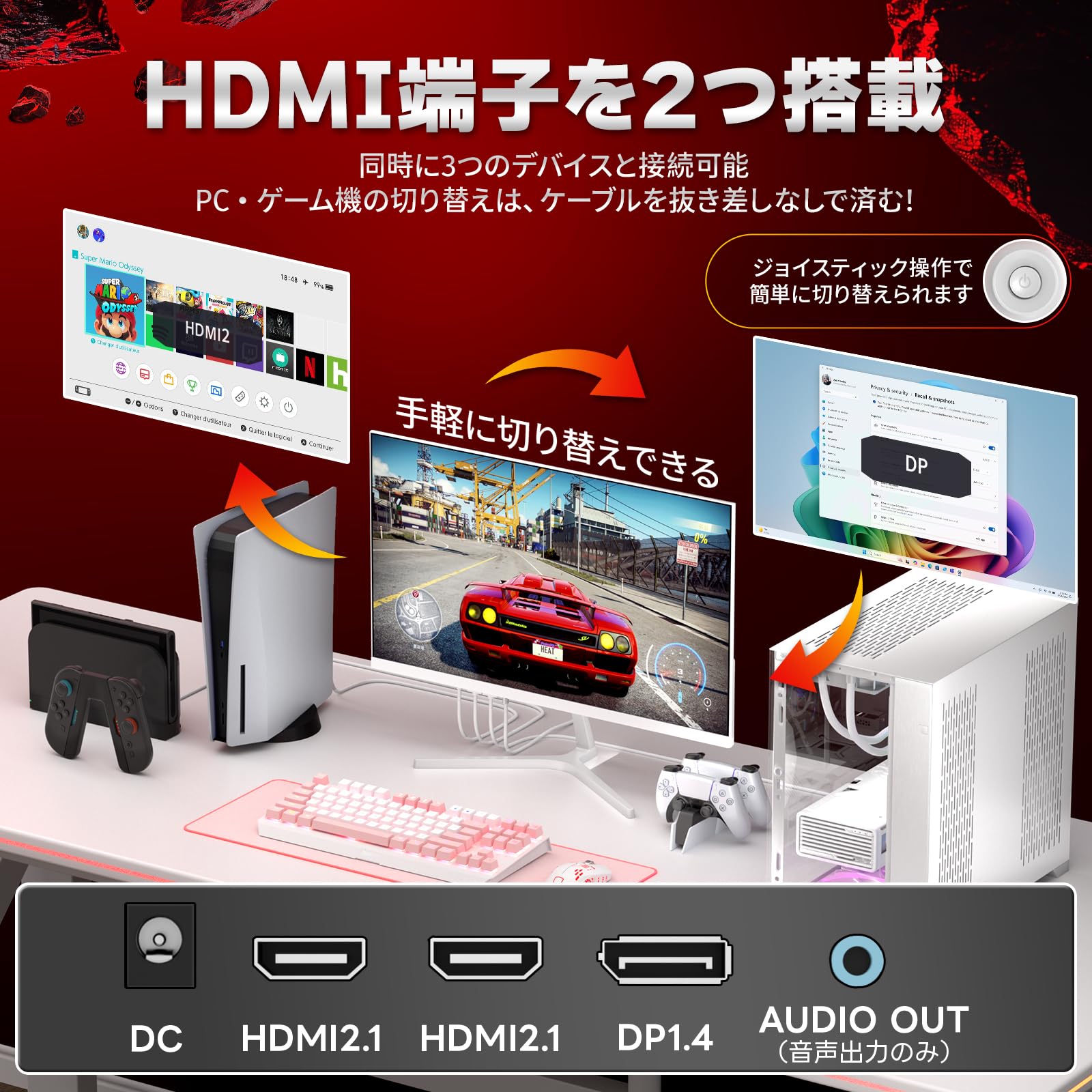 Amazon.co.jp: cocopar モニター 23.8インチ 240Hz ホワイト 3年保証