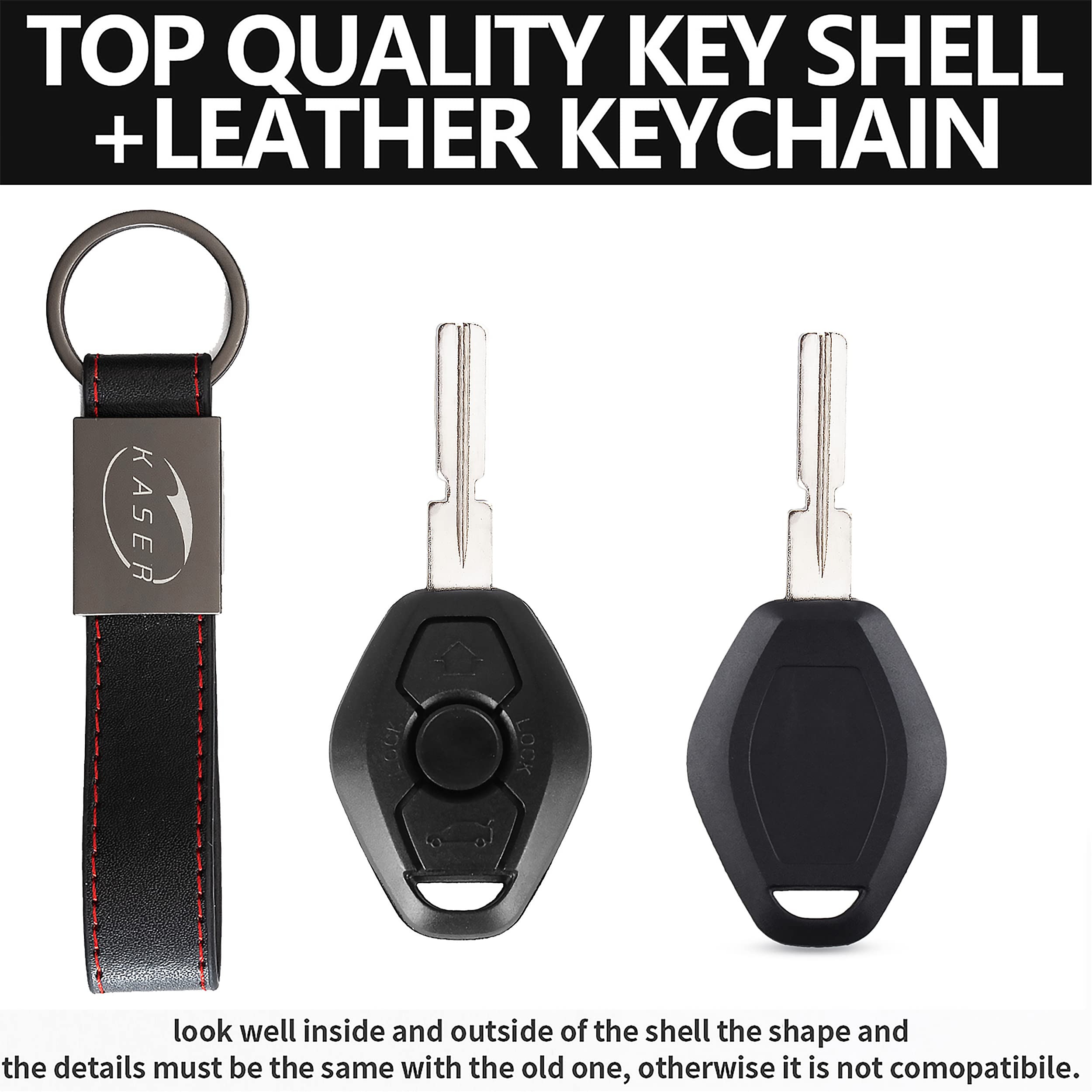 Guscio Telecomando BMW Con Portachiavi - Compatibile Serie 1,2,3,5,6,X3,X5 - Foto 10