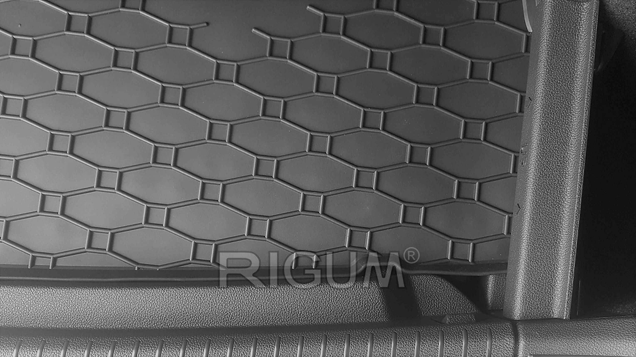 F42B-408089 - Tappeto in gomma protezione bagagliaio, gomma inodore, su misura, ripiegabile, compatibile con Ford Ecosport II dal 2018- (posizione baule superiore e inferiore)