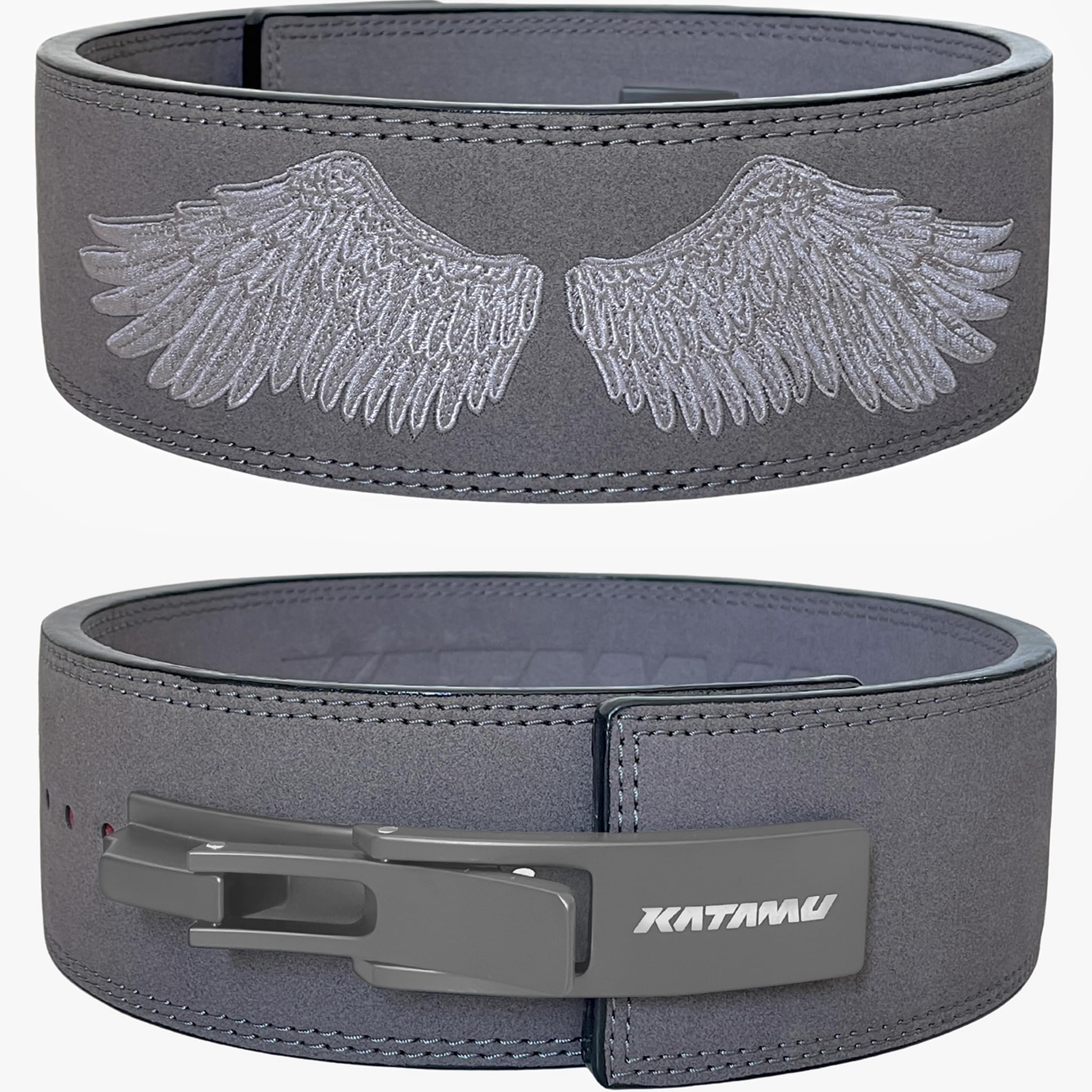 Katamu Premium Leather Lever Weightlifting Belt – Secure Steel Lever, Powerlifting Support for Deadlifts, Squats & Heavy Lifts - Be A Hero