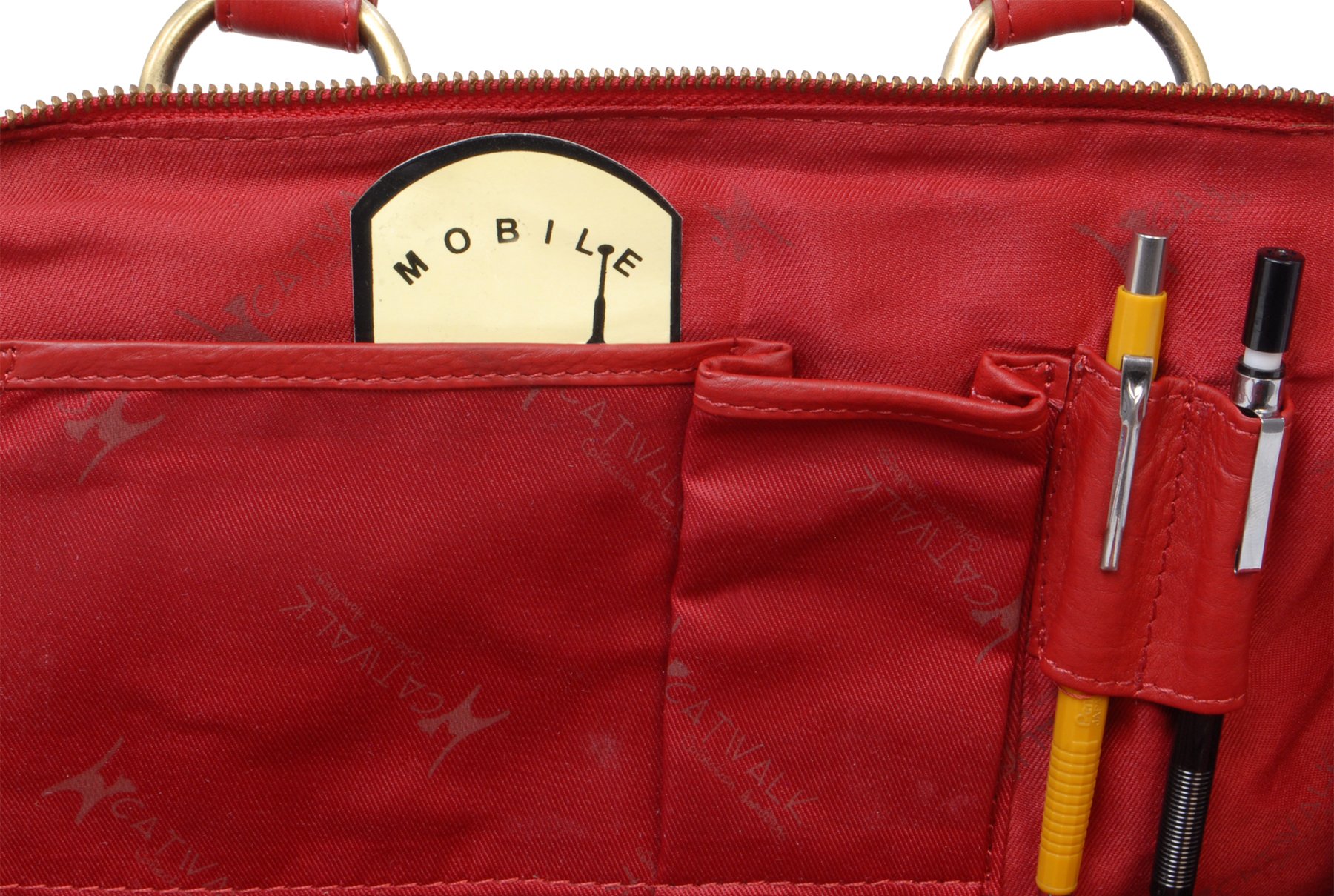 Catwalk Collection Handbags - Bolso de Hombro de Piel de Mujer - Tote Bag Grande - A4 Bolso Trabajo - Multibolsillos - Doctor