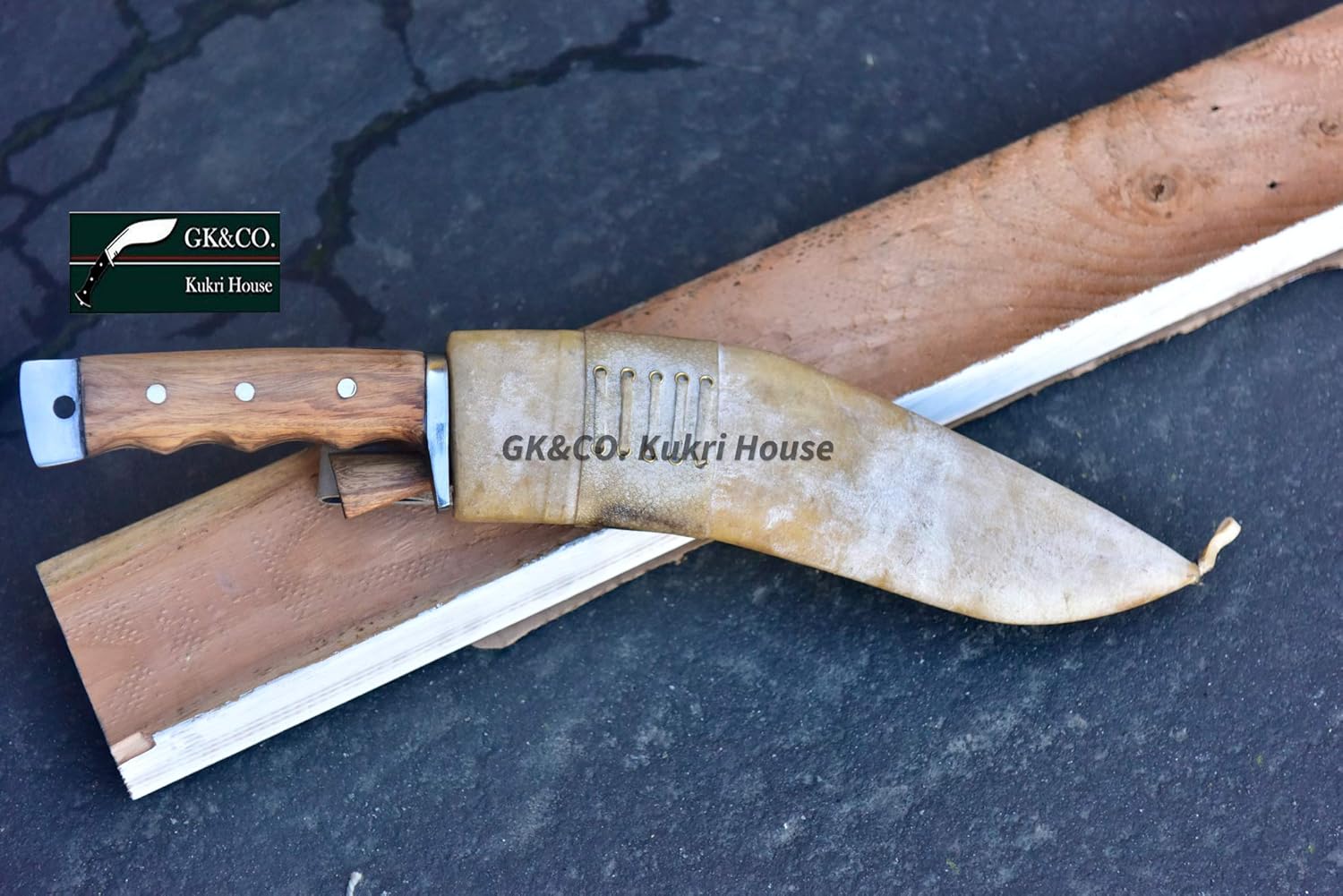 GK&CO. Kukri House Genuine - 11" AEOF Afghan Blocker Handle Official Issued Genuine Kukri/Khukuri Knife/Knives White Sheath GK&CO.Kukri In Nepal
